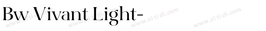 Bw Vivant Light字体转换